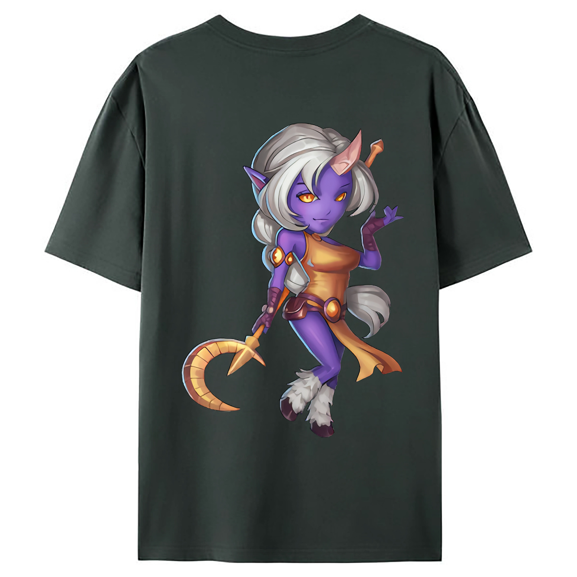 （画像用） リーグ・オブ・レジェンド League of Legends LOL 綿100％ メンズ半袖Tシャツ（バックプリント） 通気性